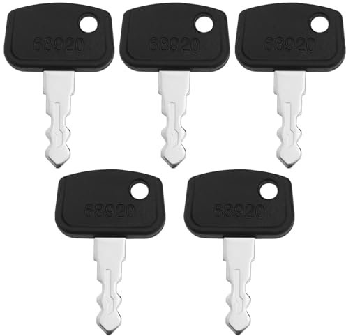 OTOTEC Lot de 5 clés d'allumage 68920 compatibles avec véhicules utilitaires Kubota RTV 500 900 B26 compatibles avec tondeuse ZeroTurn ZD1021 ZD1211 ZD1211L