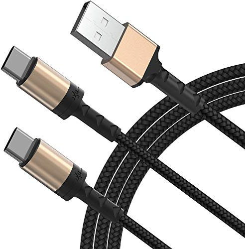 GEEKRIA Fast Charging USB to Dual Type-C Y Splitter Charger Cable Compatible with PlayStation 5, Xbox Series X, Series S, Suitable for PS5 Dual Sense Controller (6.5ft/200cm)