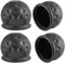 AGRISHOP 4X Anhänger Abschleppstange Ball Abdeckkappe Gummi Schwarz Φ50mm Anhängerkupplung Abdeckung