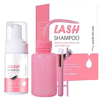 JAYIOLA Shampoing pour Cils, Nettoyant Portable pour Cils, pour Usage Professionnel à Domicile, Adultes