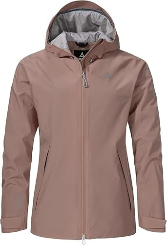 Schöffel Damen 2L Jacket Ankelspitz L, bequeme Outdoor Jacke, wasserdicht & atmungsaktiv, Regenjacke aus elastischem Venturi Material, praktische Innentasche