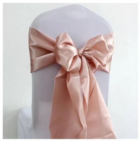 Lot de 20 nœuds de chaise en satin for fête, événement, hôtel, banquet, décoration de mariage à domicile, convient for les nœuds de chaise de mariage, les ceintures, les fêtes d'anniversaire(Rose Gold