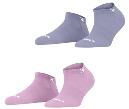 Burlington Damen Sneakersocken Everyday Sneaker Multipack W Sn Baumwolle kurz einfarbig 2 Paar, Rosa Sporty Rose 8393, 36-41