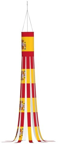 Calcetines de viento con bandera de España para Halloween, decoración del hogar, patio, calcetines de viento al aire libre, calcetín de viento de 59 pulgadas
