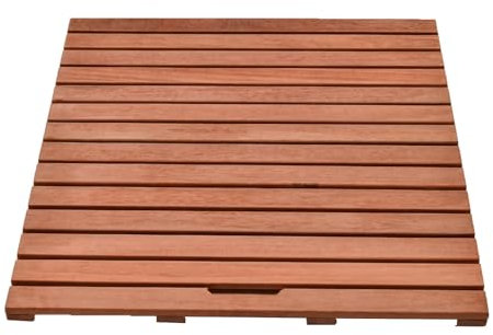 Badematte, Lattenrost-Balkon-Duschmatte aus Holz, Spa-Badezimmermatte, rutschfeste natürliche Duschmatte, Entenbrett, Fußmatte, Sauna, Badezimmer-Holzmatte(90x90cm/35.4x35.4in)