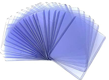 Okeeyseda 50 StüCk Halter Und Durchsichtige ÄRmel für Sammler Basketball Sport Karten 35PT Rigid Plastik