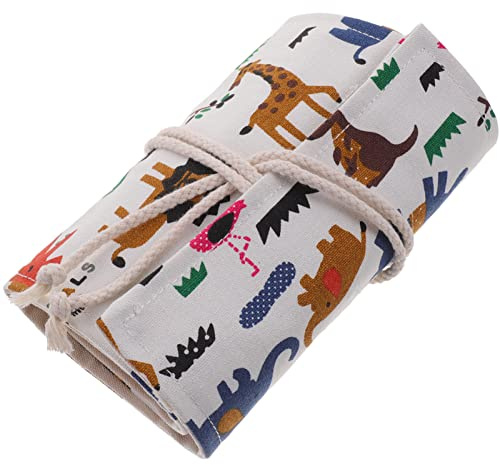 STOBOK Rotolo di Penne Astuccio Arrotolabile in Tela Astuccio per Matite 36 Fori Custodia per Cancelleria Borsa per Attrezzi Artistici Sicura