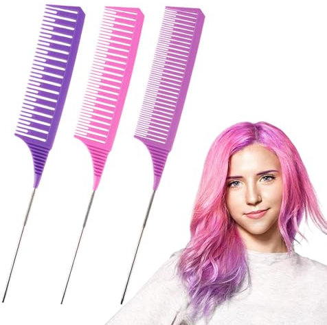 Lot de 3 peignes à cheveux blonds professionnels pour salon de coiffure