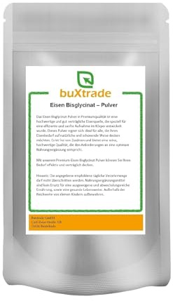 500 g | Eisen Bisglycinat Pulver | Nahrungsergänzungsmittel | Pulver | Eisen | Buxtrade