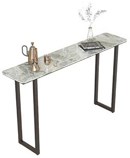 Tables de Bar Table de Bar Balcon Maison Dalle de Roche Table Console en marbre, Table de Bar Café Longue Table de Bar Haute Table de Pub Haute(B)