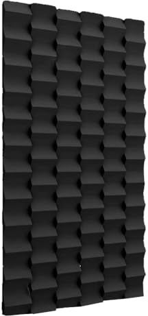 Artiz Panneaux Muraux 3D en PU pour Décoration Intérieure, Carrelage Mural Texturé 3D en Spray Briques Profilées en PU Imperméables pour Décoration Extérieure De Fond De Mur(Black-A,16PCS)