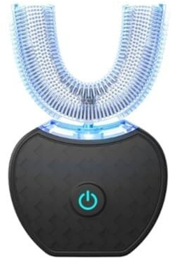 Sensepro Automatische Zahnbürste, 30 Sekunden, 360°-Reinigung, Ultraschall, 48000 Vibrationen/Min, U-förmige Elektrische Zahnbürste Mit Timer Für Erwachsene(Schwarz)