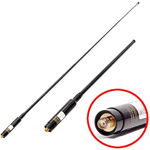 TengKo RH-660S SMA Antenne Télescopique à Haute Croix Femelle 144 / 430MHz Double Bande SMA-F für Kenwood Baofeng Puxing Walkie Talkies