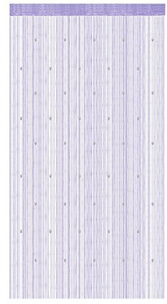Candora® Polyester Door Window String Bead Curtain Tassel 100 x 200cm Multiple Colour (light purple)