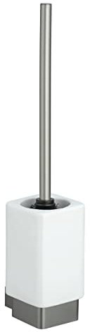 WENKO Wand WC-Garnitur Montella, Wandmontage, Keramikbehälter abnehmbar, 7,3x40x10,3 cm, Schraubmaterial inkl., Weiß/Anthrazit