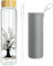 Ferexer Sport Gourde Verre Bouteille Verre 1L / 1 Litre / 600 ML (1000ml, Arbre)