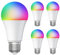 ledscom.de 5 Stück E27 LED RGB Leuchtmittel, A60, warmweiß - kaltweiß (3000-6500 K), 9,4 W, 892lm, Smart Home, WLAN, Alexa, matt