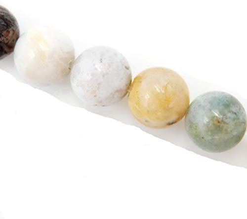 Fukugems Naturstein perlen für schmuckherstellung, verkauft pro Bag 5 Stränge Innen, Bamboo Agate 8mm