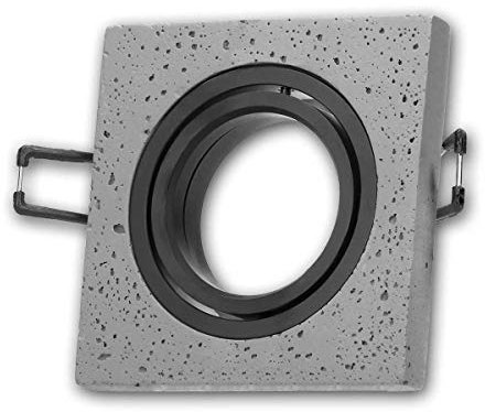 world-trading-net - Einbaurahmen HALISI in Beton-Optik, eckig und 30° schwenkbar, für Leuchtmittel MR16/GU10 bis max. 50W