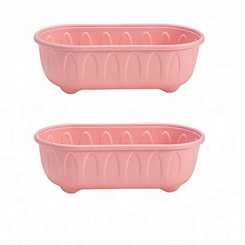 2 Packungen 40,6 cm Garten Pflanzkasten Boxen rechteckig Outdoor Fenster Box Pflanzgefäß für Gemüse Blume Indoor Pink