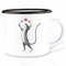 Ligarti Emaille Tasse (leicht & robust) | Camping Becher handveredelt in Deutschland | Trinkbecher für Kinder, Kaffeetasse, Emaillebecher (Planetenmaus (Maus), 300ml)