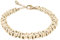 ParticolarModa Bracciale Donna regolabile nodini anelli intrecciati acciaio alluminio morbido 6 mm (Regolabile da 19 a 22 cm (x polso 16-18), Dorato)