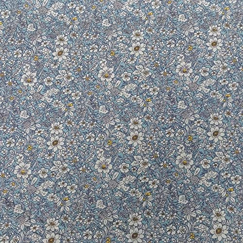 Rose & Hubble Small Ditsy Vintage Flowers 100% Cotton Poplin Floral Print Fabric, 112cm Wide (Ideal for Crafts, Quilting, Dressmaking)