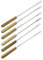 Fackelmann 31029 Fonduegabeln aus Edelstahl mit Holzgriff, Fondue-Pikes, Holz, Edelstahl, 25 cm