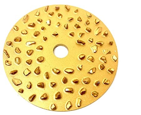 WELLERWERKZEUGE | Raspelscheibe Schleifscheibe 76x10 Holz Hufbearbeitung für mini akku Winkelschleifer wie Bosch GWS 12V 10,8V (Flach)