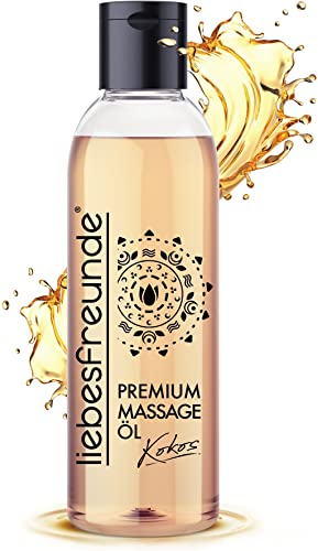 liebesfreunde® Erotik Massageöl Kokos zur Entspannung – Erotisches Massage Öl, 150 ml