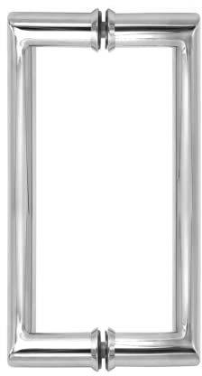CKB 20,3 cm Duschtür, runder Griff, kompatibel mit 1/3 Zoll bis 1/2 Zoll Dicke Glas für rahmenlose Duschtüren, polierter Stahl mit 304 Edelstahl