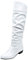 Stivali alla moda da donna a gambo lungo sopra il ginocchio, eleganti stivaletti invernali con tacco alto da donna, stivali termici, bianco, 38 EU