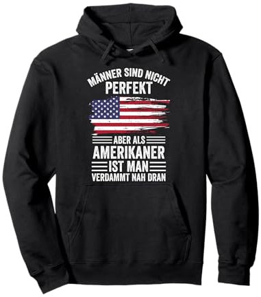 Amerikanischer Mann Amerikaner USA Amerika Flagge Pullover Hoodie