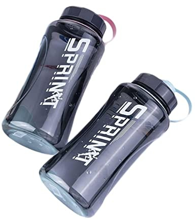 INKTUS Trinkflasche Wasserflasche 2 Große Wasserflaschen Mit Filter Und Griff, Sport-Wasserflaschen, Tropfenfeste Trinkflaschen Für Den Außenbereich, 1200 Ml/40 Oz Sportflasche (Blue : Blue+pink)