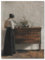 uoyien Vintage dänische Leinwand-Wandkunst, berühmte Kunstwerk, Frau, Lesen, Portrait, Ölgemälde, dunkle Akademia, ästhetischer Druck, 19. Jahrhundert, antikes Poster, 30.5x40.6 cm, ungerahmt