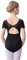 Bezioner Ballet Leotards for Girls,Dance Outfit Puff Sleeve Gymnastics Leotards for Kids Black 130(6-8 Years)