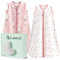 Looxii Lot de 2 Gigoteuse d'été Sac de Couchage Bébé 100% Coton 0.5 tog Gigoteuse Bébé Turbulette 84 cm pour Nouveau-né Garçons Filles 12-18 Mois