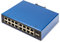 DIGITUS Switch di Rete - 18 Porte Gigabit Ethernet - 16x RJ45 + 2X SFP - IP40 - L2 gestito - 10/100/1000 Mbit/s - Montaggio su Guida DIN - Serie Industriale - Nero/Blu