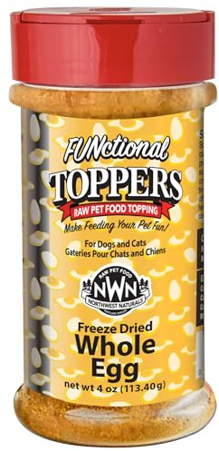 Northwest Naturals Freeze-Dried Whole Chicken Egg Functional Topper - for Dogs & Cats - Healthy, 1 Ingredient, Human Grade Ingredients, All Natural, Proudly Made in USA, 4 Oz (Pack of 1)