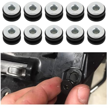 JNNJ 10 Piezas ABS arandelas Carenado de Motocicleta de Goma, Arandelas de Goma para Motocicleta Carenado, Goma de la Motocicleta Arandelas de Tornillo, M6 Arandelas Carenado Gomas Motocicletas