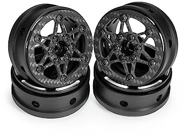 RCBOYZ 4PCS 1,9 Beadlock Felge Leichte Kohlefaser Felgen für 1/10 RC Crawler Cheater Rigs Traxxas TRX4 SCX10 Capra TF2 Element Enduro Zubehör Upgrade