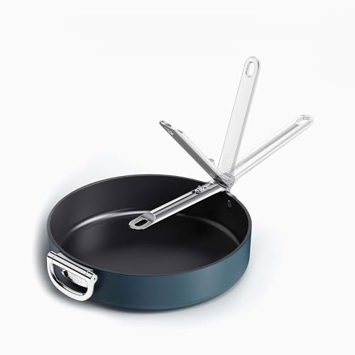 Joseph Joseph Space Poêle à frire antiadhésive de 30 cm (12) avec poignée pliante, compatible avec l'induction