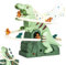 Dinosaurier Kletterspielzeug, Dino-Rutsche, elektrisches Treppensteigerspielzeug, Rennstrecken Spielset, Dinosaurier-Achterbahn-Spielzeug mit Licht und Musik, als Geschenk für Kinder