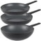 Russell Hobbs COMBO-8805 28 cm Wok-Pfanne und 20/24 cm Pfanne - Antihaftbeschichtung 10x robuster*, einfache Reinigungsbeschichtung, induktionsgeeignet, Soft-Touch-Kühlgriff, Schild Collection