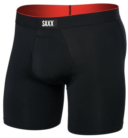Saxx Multi-Sport Mesh Boxer Briefs, Black - XL
