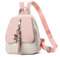 NICOLE & DORIS Petit Sac à Dos Femme Sac a Dos de Mode Mini Sacs Portés Dos PU Cuir Sac à Dos Mignon Fille Daypacks Sac à Dos Antivol avec Rabat Rosé
