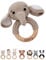 Bärenfreunde® - Personalisierter Beißring Baby - Niedlicher Greifling für Baby's ab 0 Monate - Babyrassel mit Name als Baby Geschenk für Mädchen und Jungen (Elefant,ohne Name)