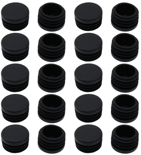 Rohrstopfen Rund, 40 Stück Lamellenstopfen Rund, Endkappen Rohr für Schemel Stahlrohrstühle, Stühle, Sofas, Rohraußendurchmesser (22mm)