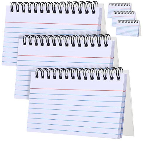 NUOBESTY 6stücke Kleine Notizblöcke Karteikarten Und Lernkarten Notizkarten Mit Horizontalen Linien Tragbares Design Für Büro Schule Und Lernen