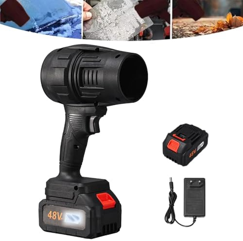 LLELEMAMO Turbodry Car Dryer, Turboglass Car Blower, High Powered Battery Powered Car Dryer Air Blower, Handheld Portable Cordless Turbodry Plus Car Dryer, for Cleaning, Camping, Outdoor (Balck-A)